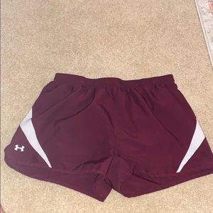 Under Armour Red running shorts size large